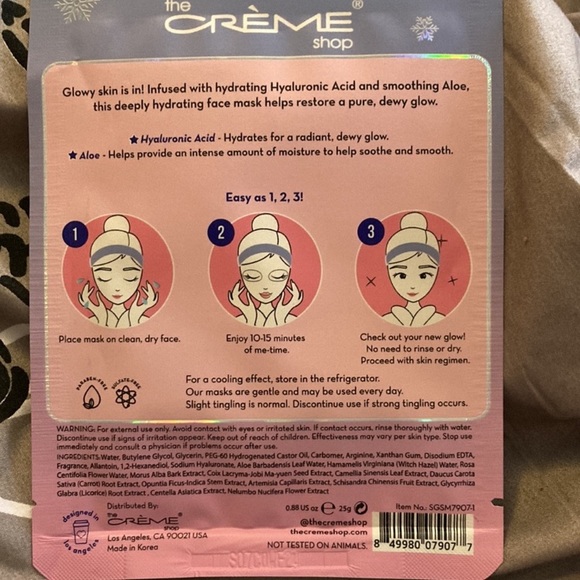 Snowy and glowy hyaluronic acid essence sheet mask - Picture 2 of 2